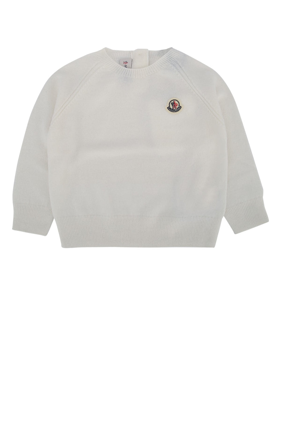 Moncler Jr Kids 100% Cotton sweater in white