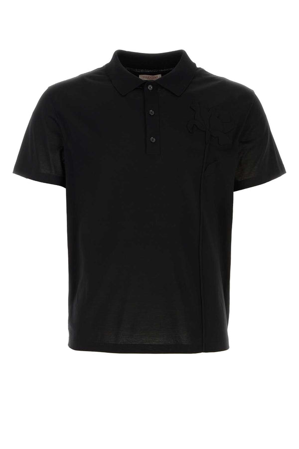 Valentino Garavani 100% Cotton polo shirt in black