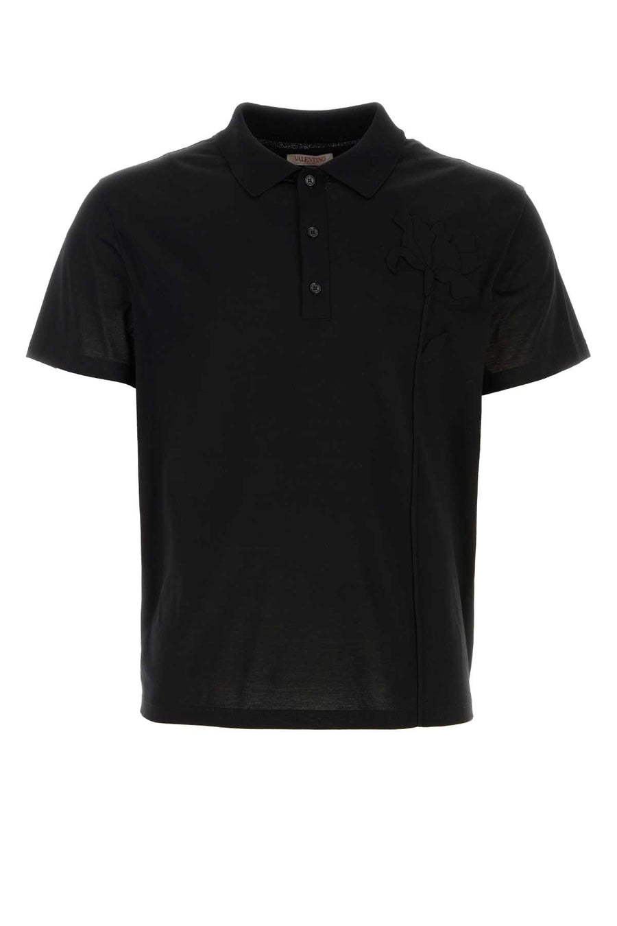Valentino Garavani 100% Cotton polo shirt in black