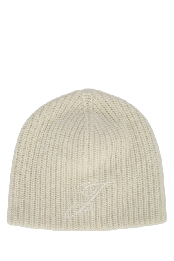 Jacquemus Bonnet 100% Virgin Wool beanie in white