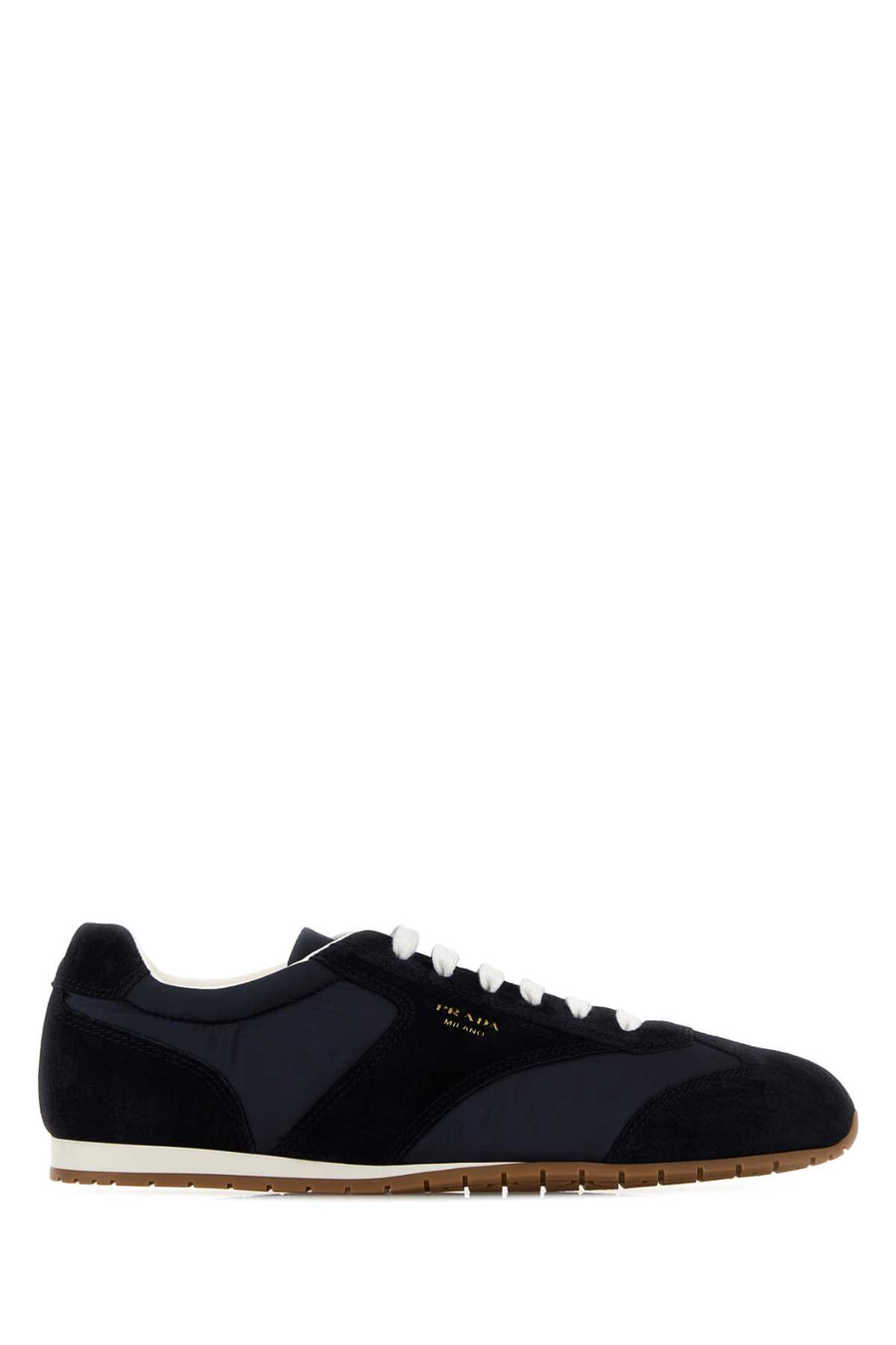 Prada Exterior: 100% Suede 100% Nylon sneaker in navy