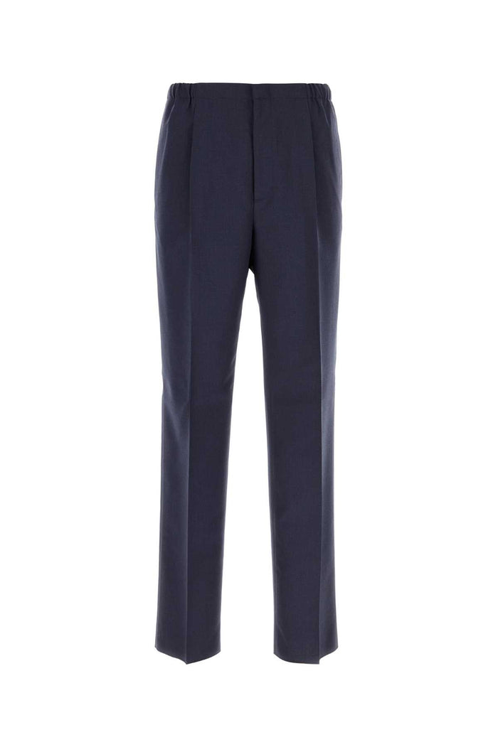 Blue Wool Pant Exterior: Pantaloni