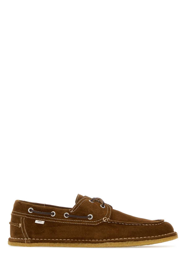 AMI Paris Shoes Exterior: 100% Suede loafer in brown