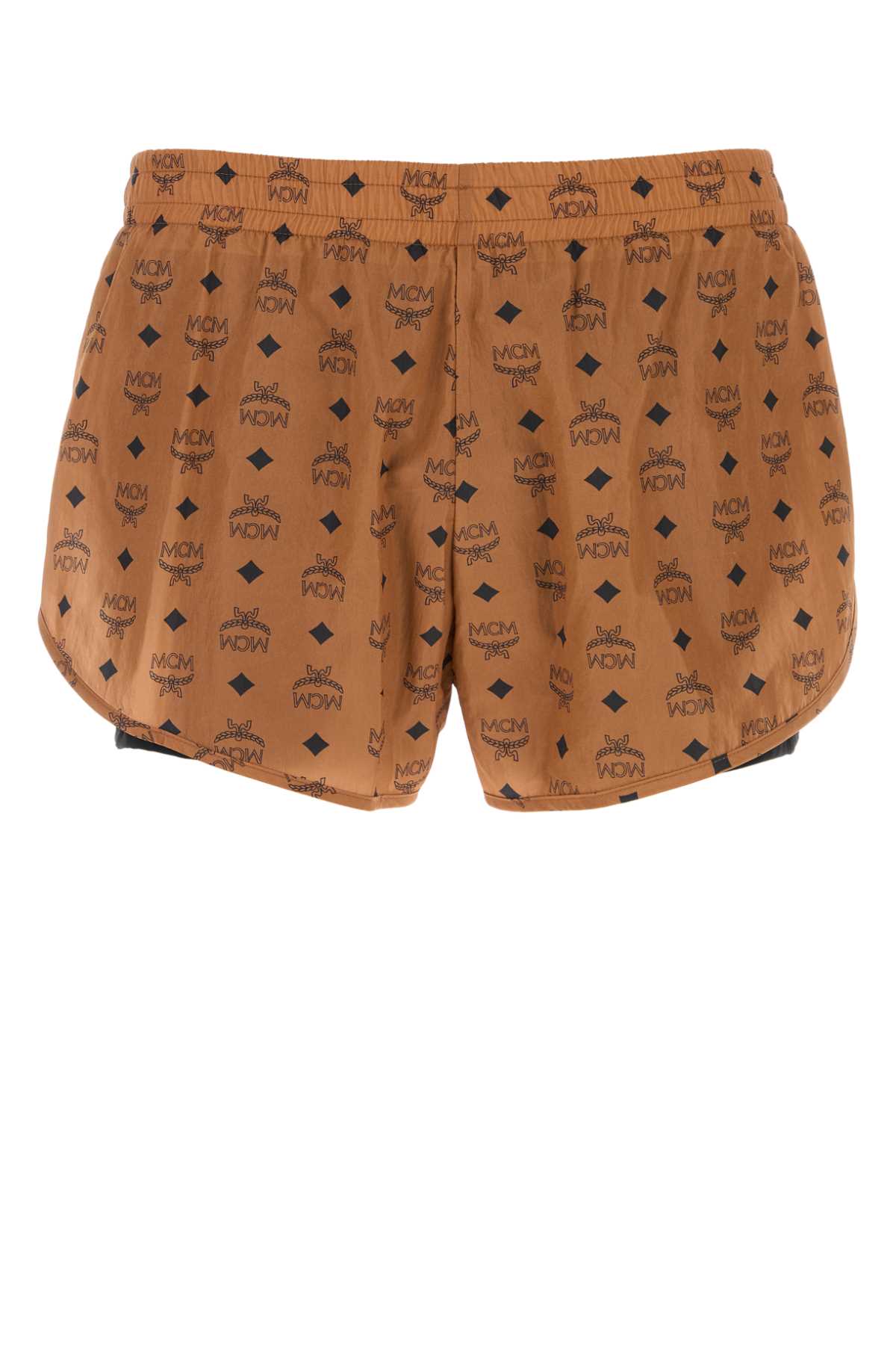 Printed Nylon Shorts Cognac Bermuda