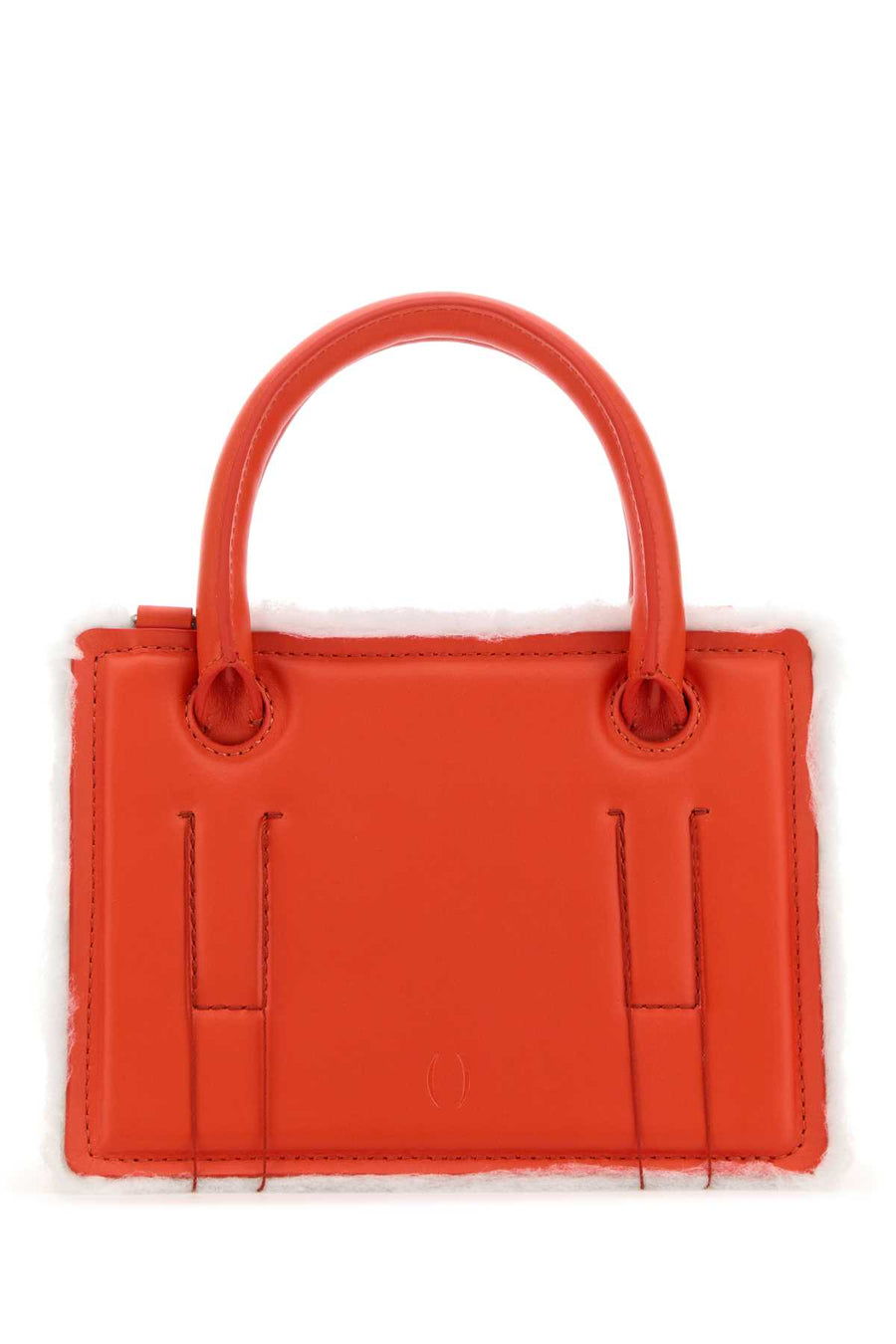 Dentro Exterior: 100% Leather mini bag in red