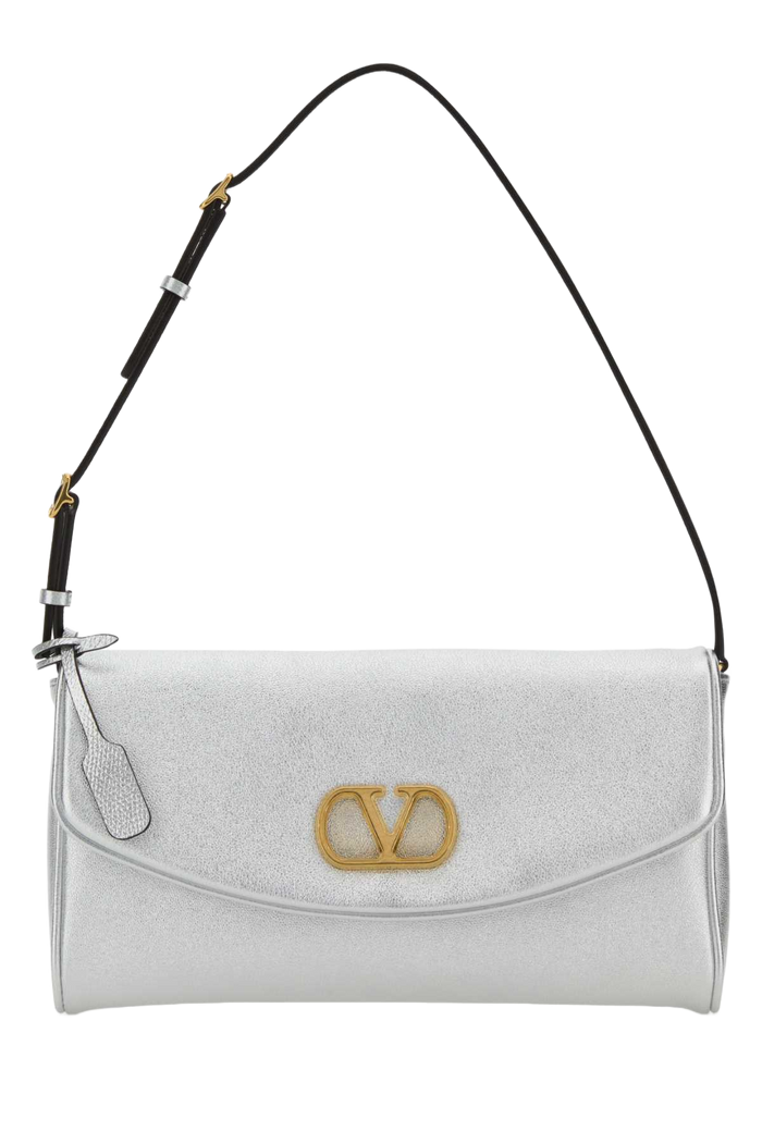 Silver Nappa Leather Devain Shoulder Bag Borse A Mano