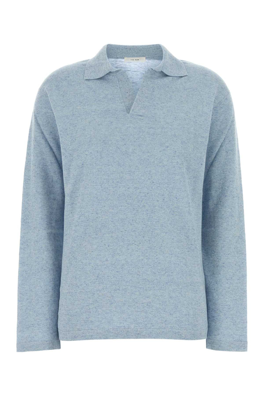 The Row 88% Cotton 12% Linen polo shirt in blue