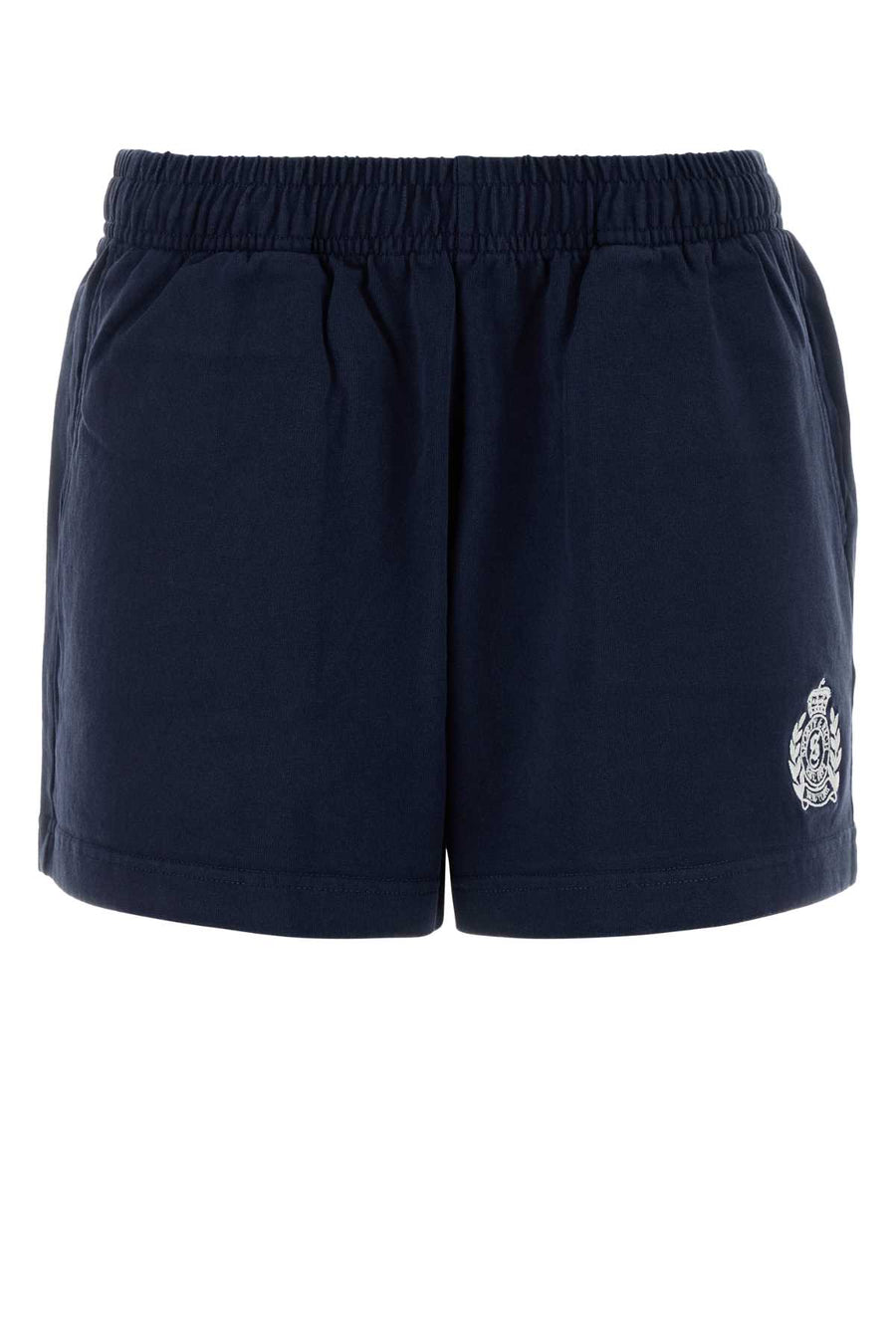 Sporty & Rich Crest 100% Cotton shorts in navy