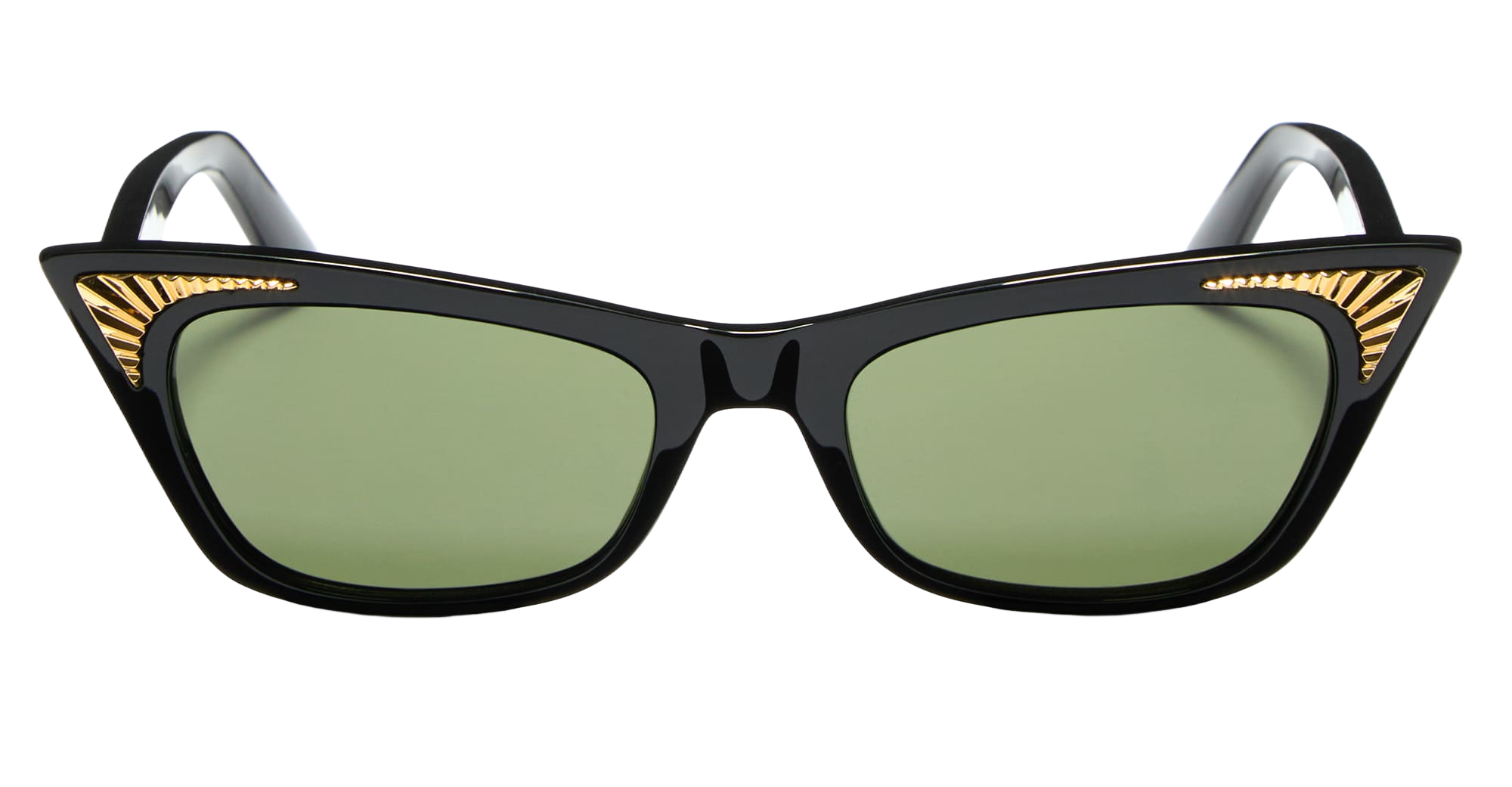 Vls-175a - Black Gold Acetate Sunglasses