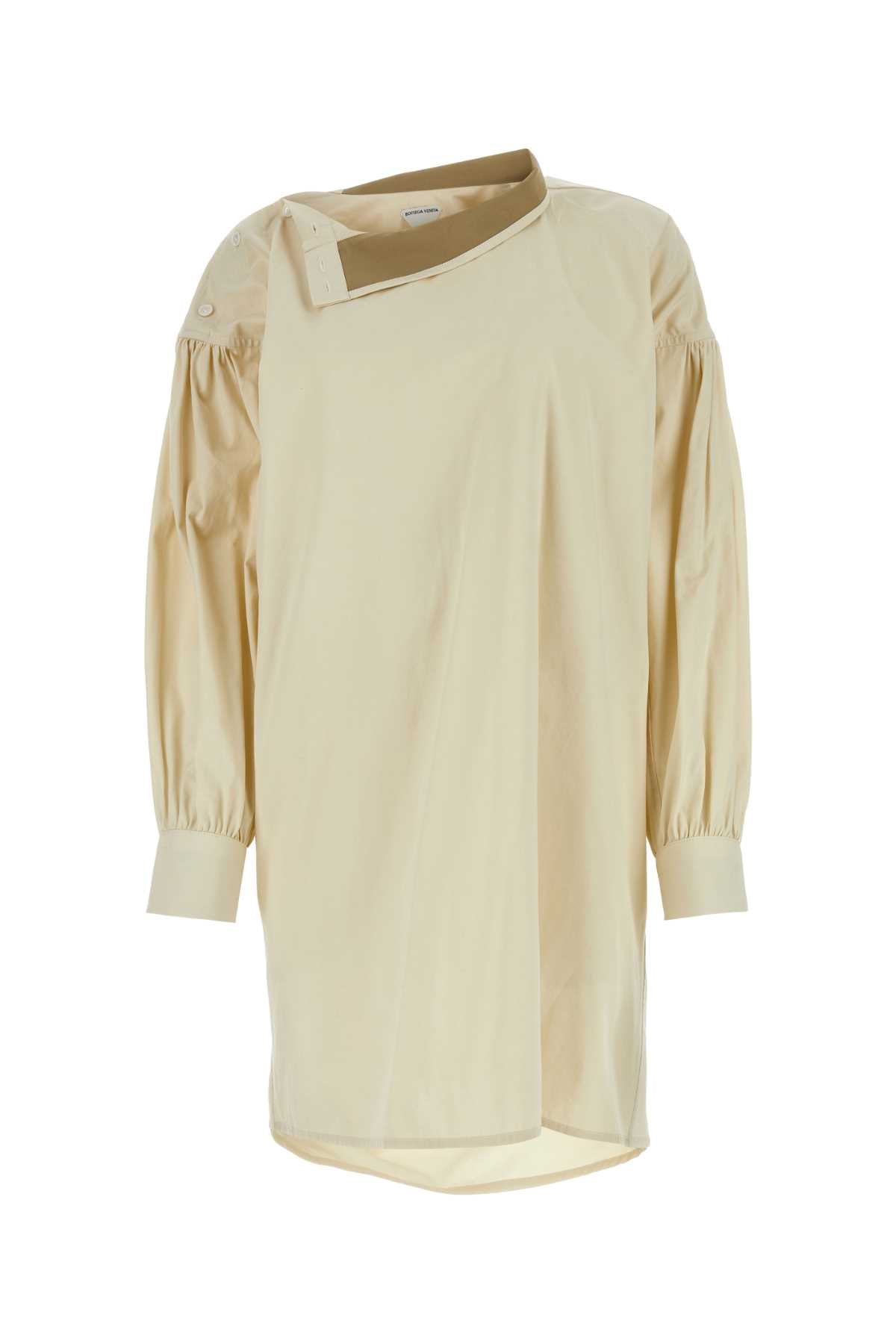 Sand Cotton Blend Shirt Dress Abiti