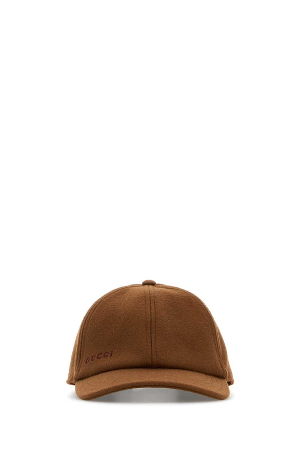 Gucci HAT 100% Wool baseball cap in brown