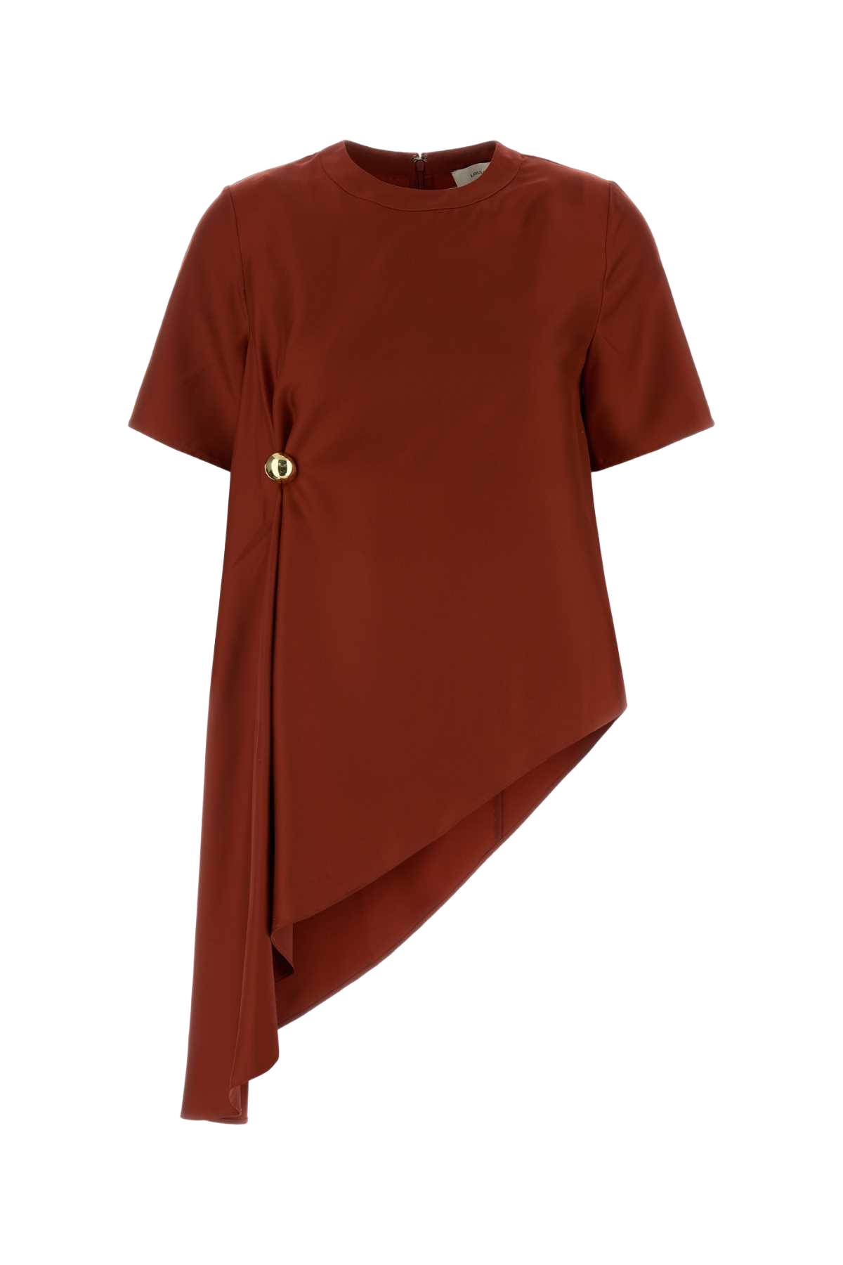 Tiziano Red Silk Madea T-Shirt Exterior