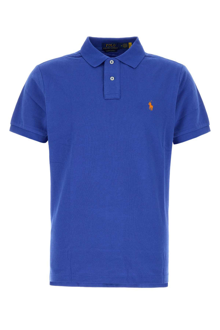 Blue Piquet Polo Shirt Newirisbluec2427 Exterior: Cotton Maglie
