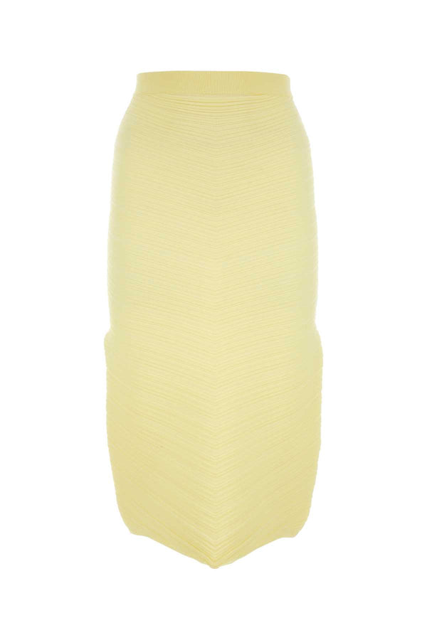 Bottega Veneta 70% Cotton skirt in yellow