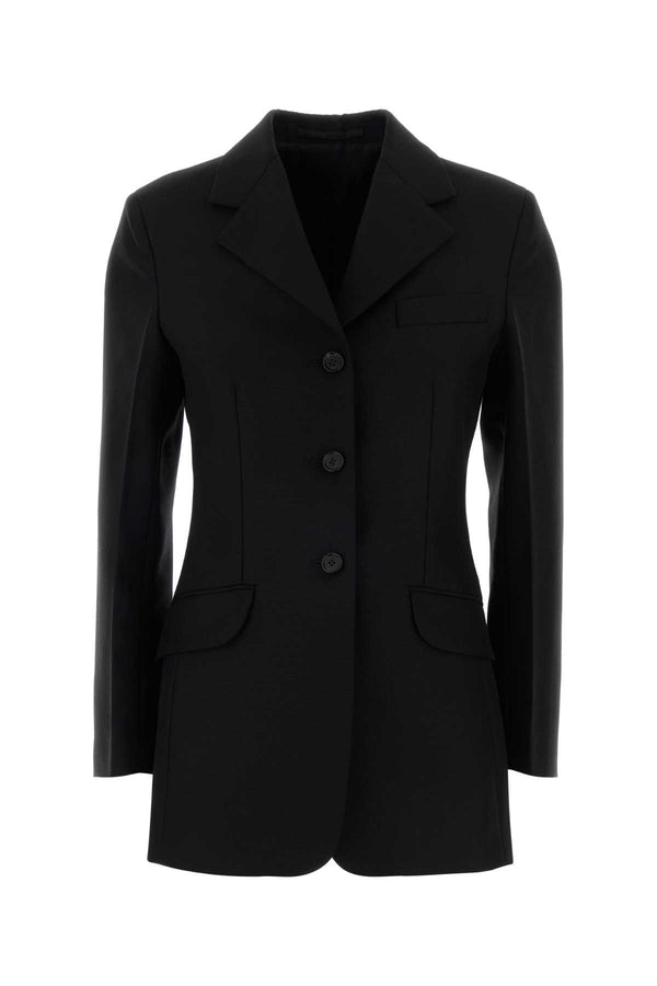 Jil Sander Exterior: 70% Wool 30% Mohair blazer in black