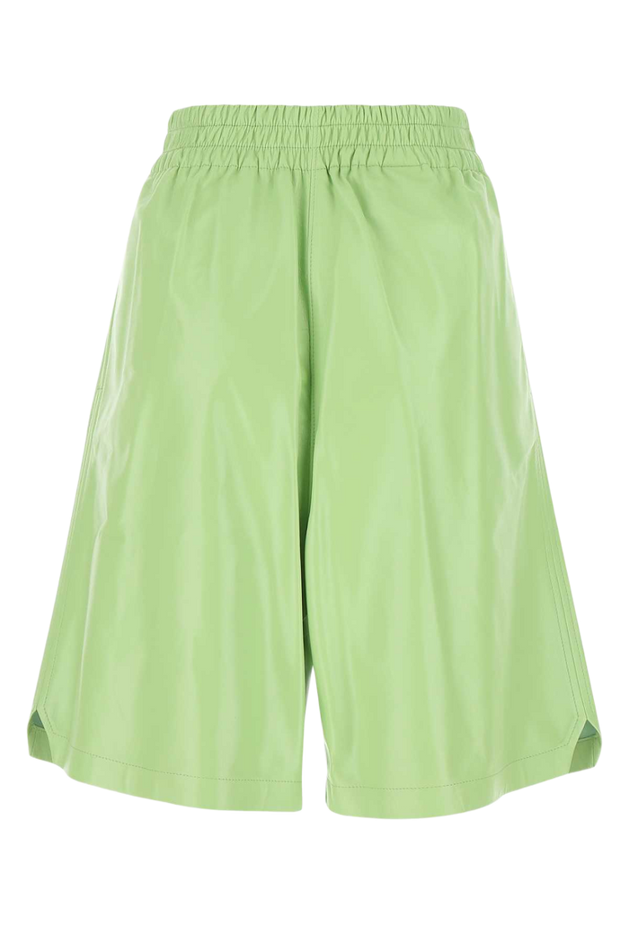 Pastel Green Leather Shorts 3516 Exterior: Lamb