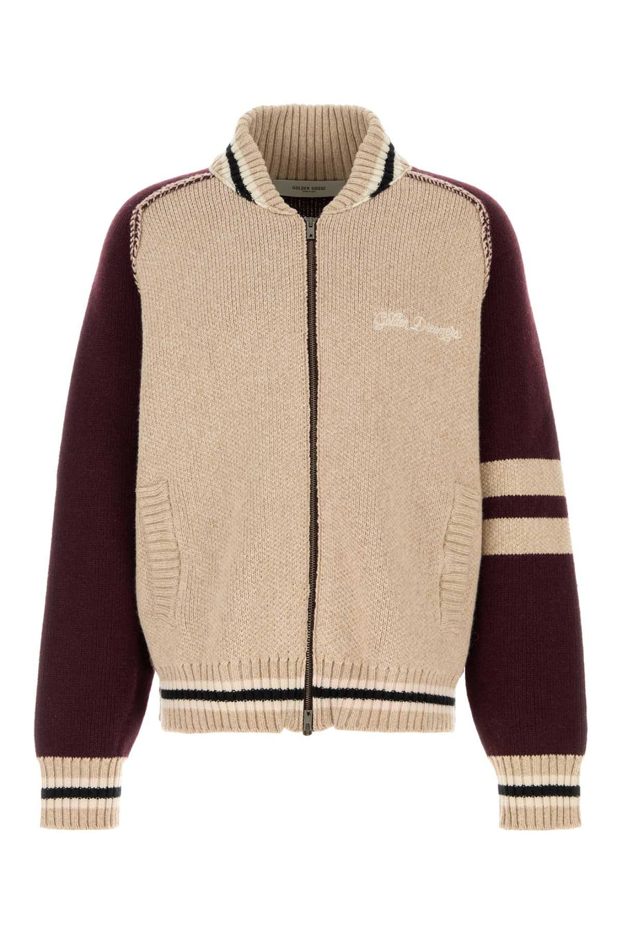 Golden Goose Deluxe Brand Unisex 75% Virgin wool cardigan in beige