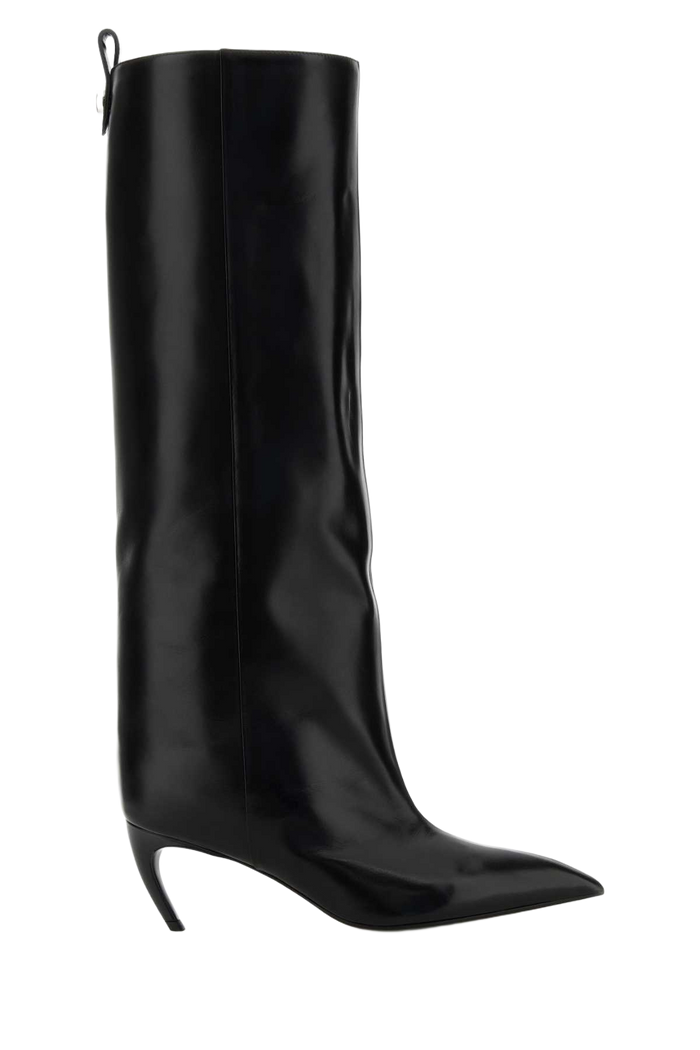 Black Leather Lea Boots Stivali