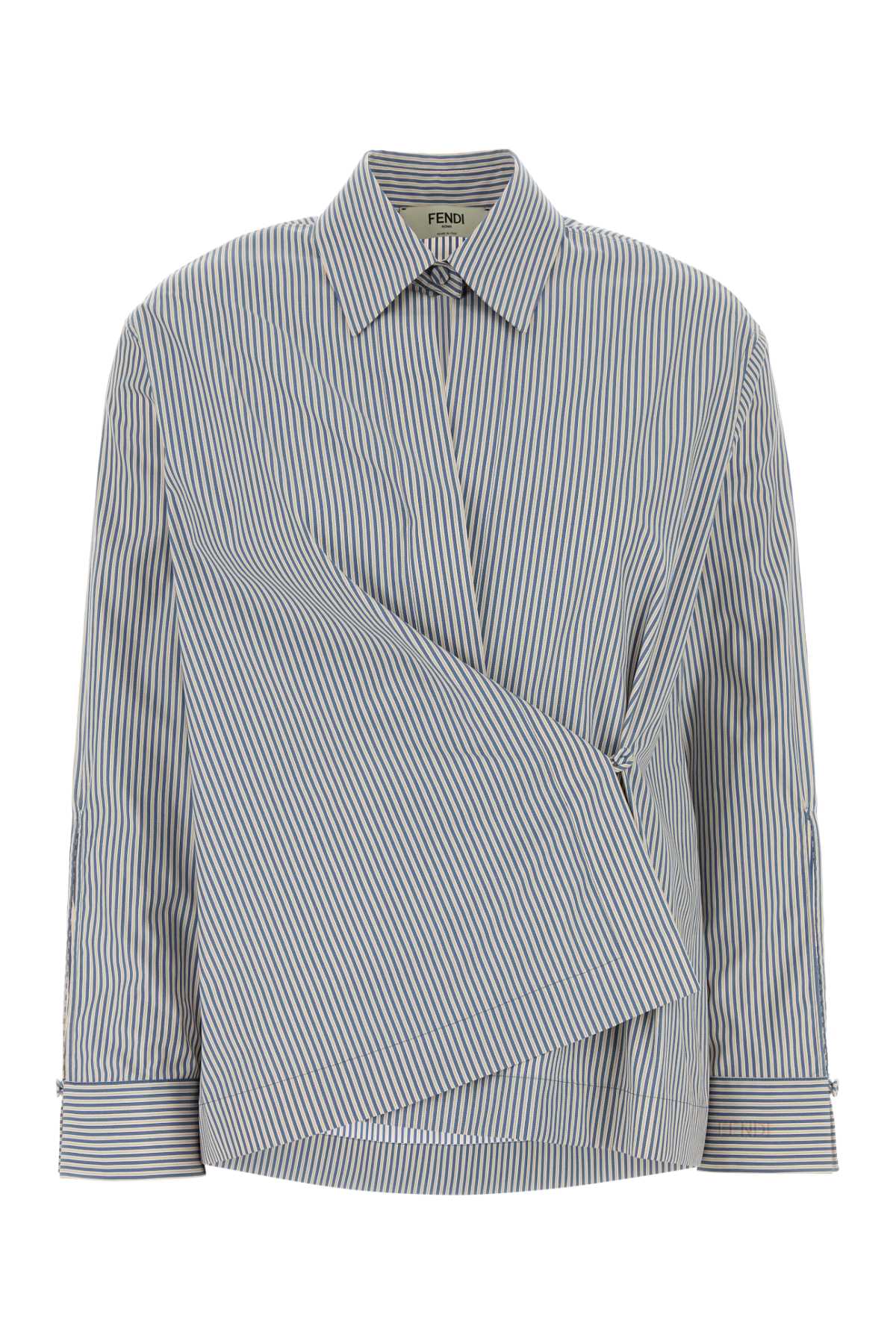 Embroidered Poplin Shirt Anise-26 Exterior: Cotton Camicie