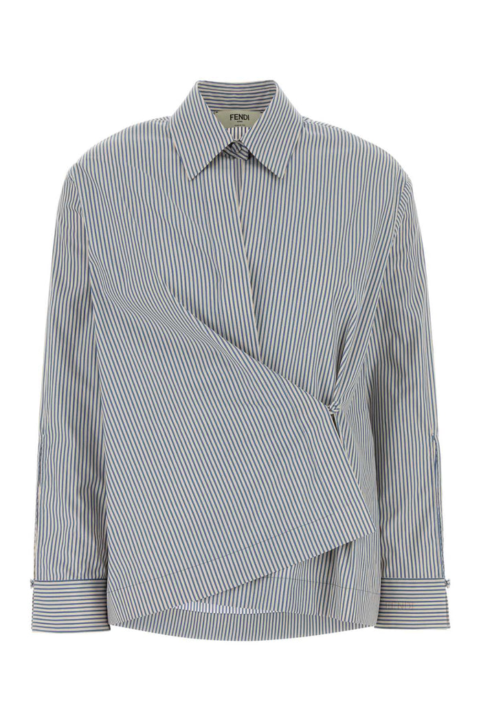 Embroidered Poplin Shirt Anise-26 Exterior: Cotton Camicie