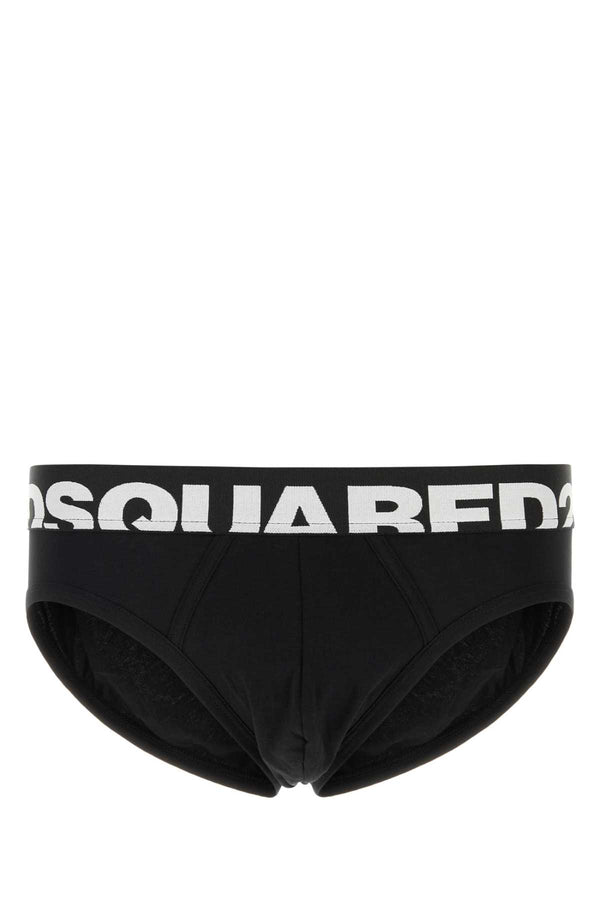 Dsquared2 94% Cotton 6% Elastane brief in black
