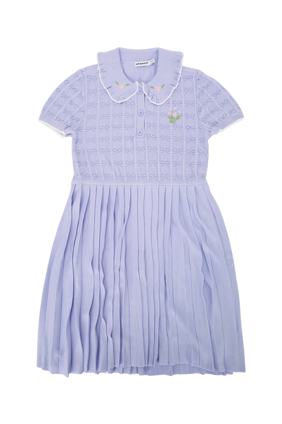 Self Portrait Kids Pleated Main: 80% Viscose dress in purple