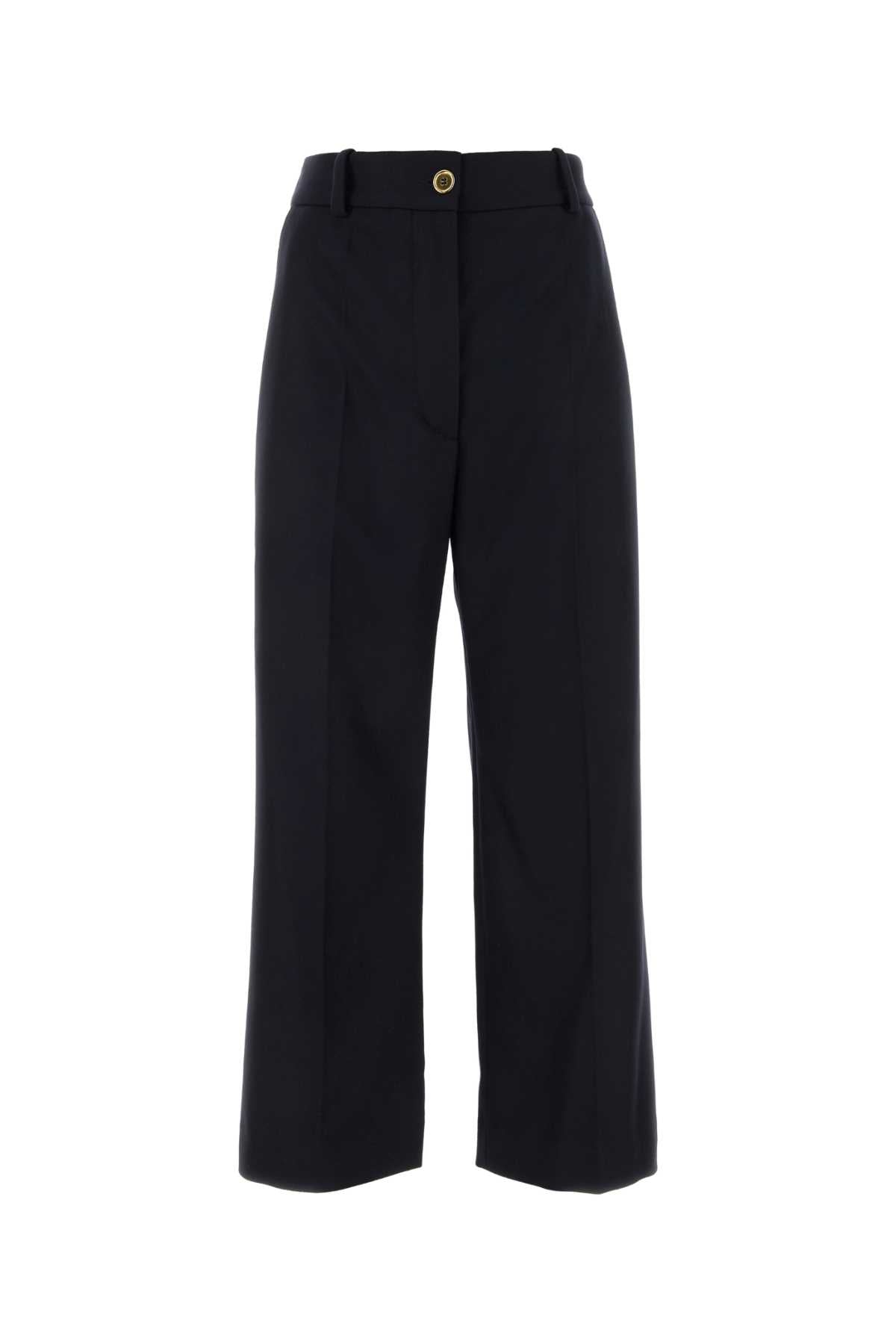 Navy Blue Wool Blend Pant Pantaloni