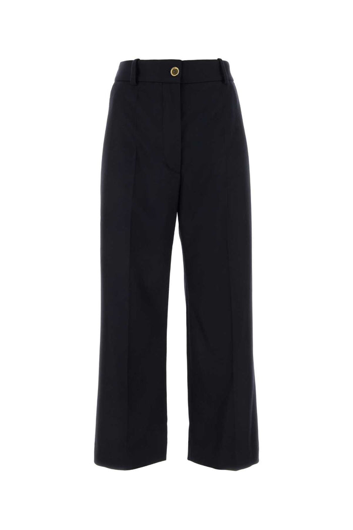 Navy Blue Wool Blend Pant Pantaloni
