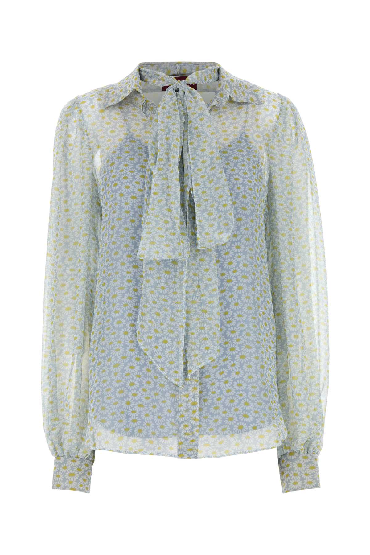 Printed Chiffon Shirt Lightgreyyellowmc Camicie