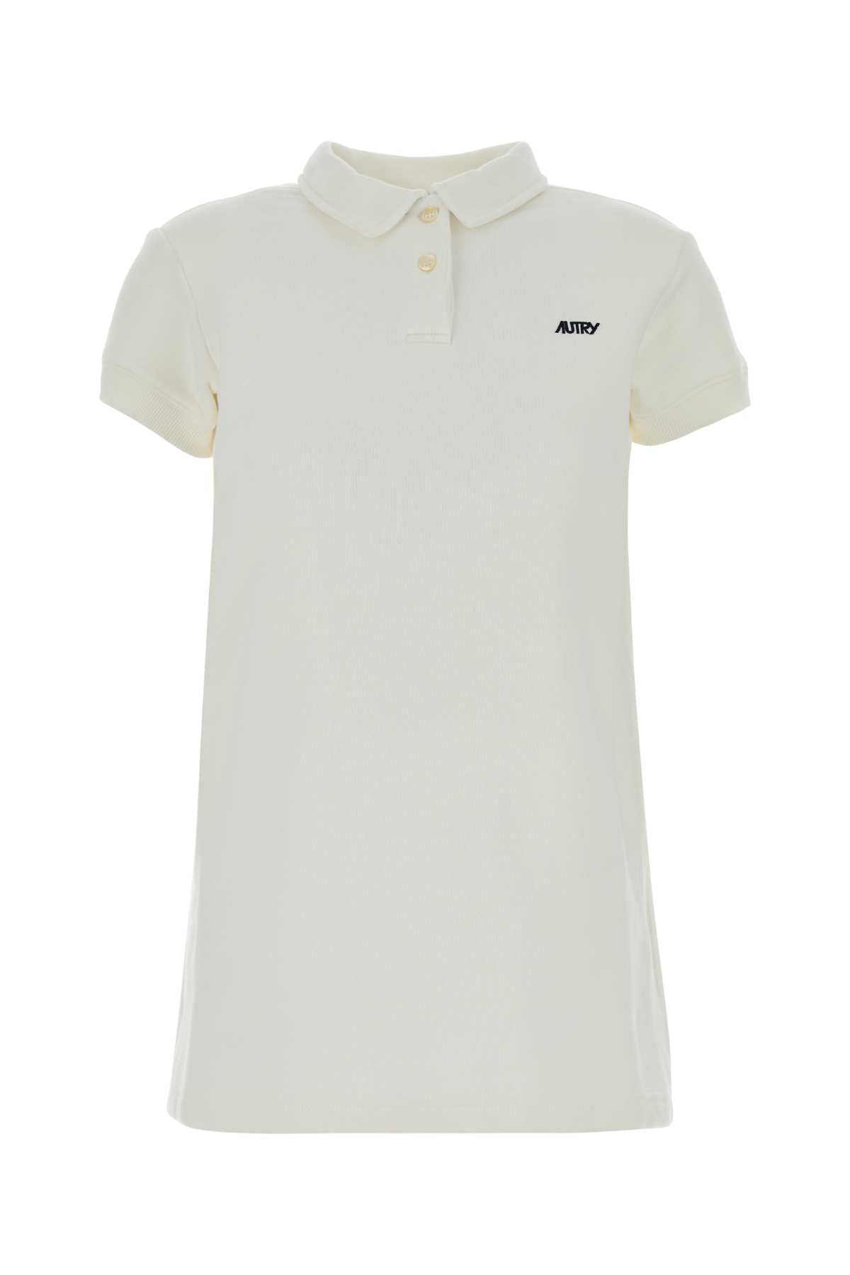 White Cotton Polo Dress Exterior: Abiti
