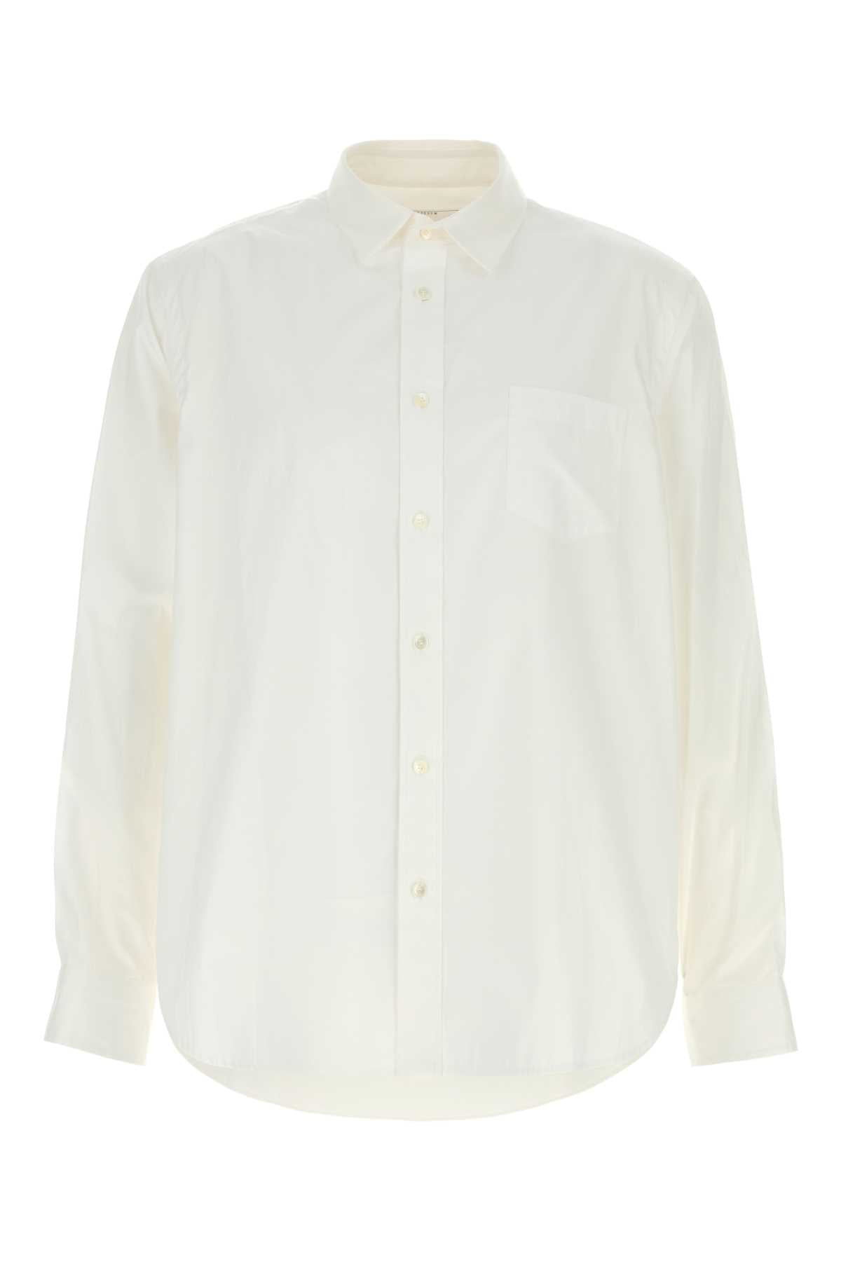 White Poplin And Oxford Shirt Offwhite Cotton Camicie
