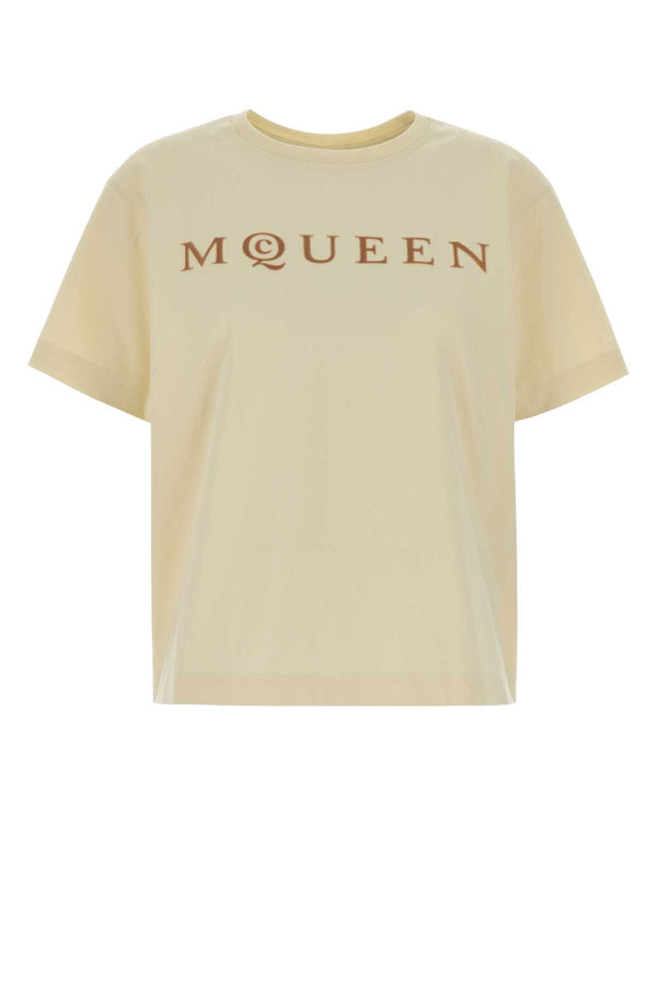 Alexander McQueen 100% Cotton t-shirt in beige