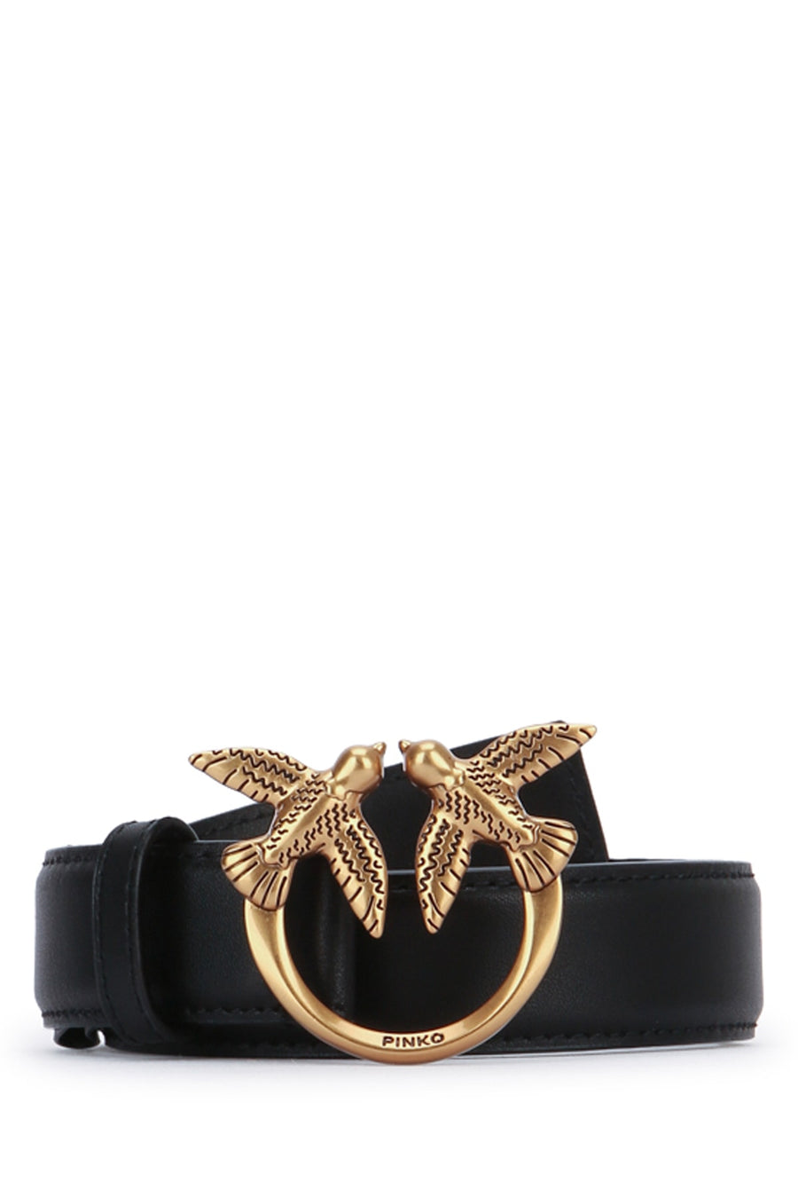 Pinko 100% Leather belt in black