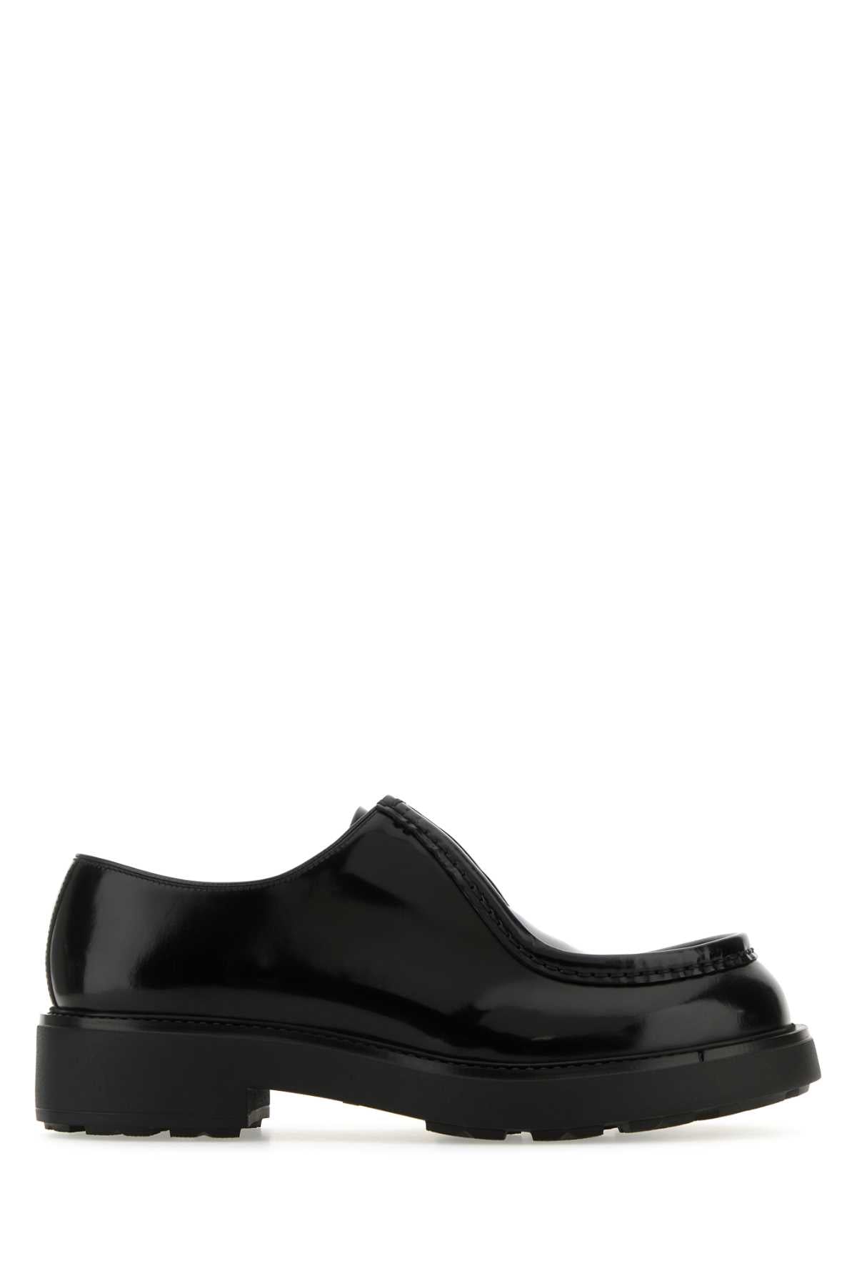 Black Leather Diapason Lace-Up Shoes Nero Vitello Scarpe Stringate
