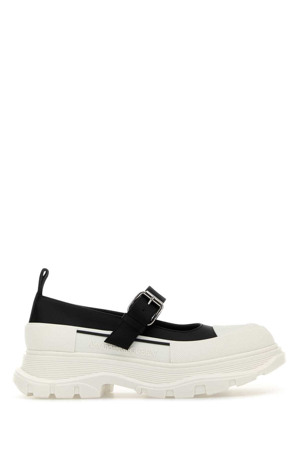 Alexander McQueen Textile upper and rubber ballet flat in black