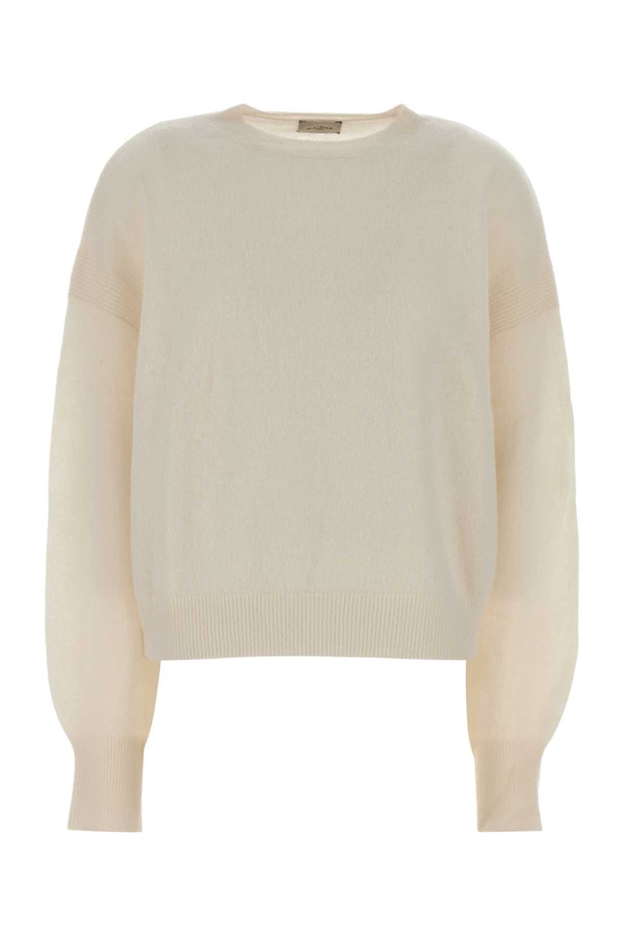 Le Kasha Brushed 100% Organic cashmere sweater in white