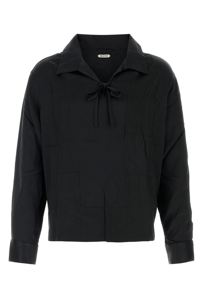 Mrf24sh022 Black Silk Camicie