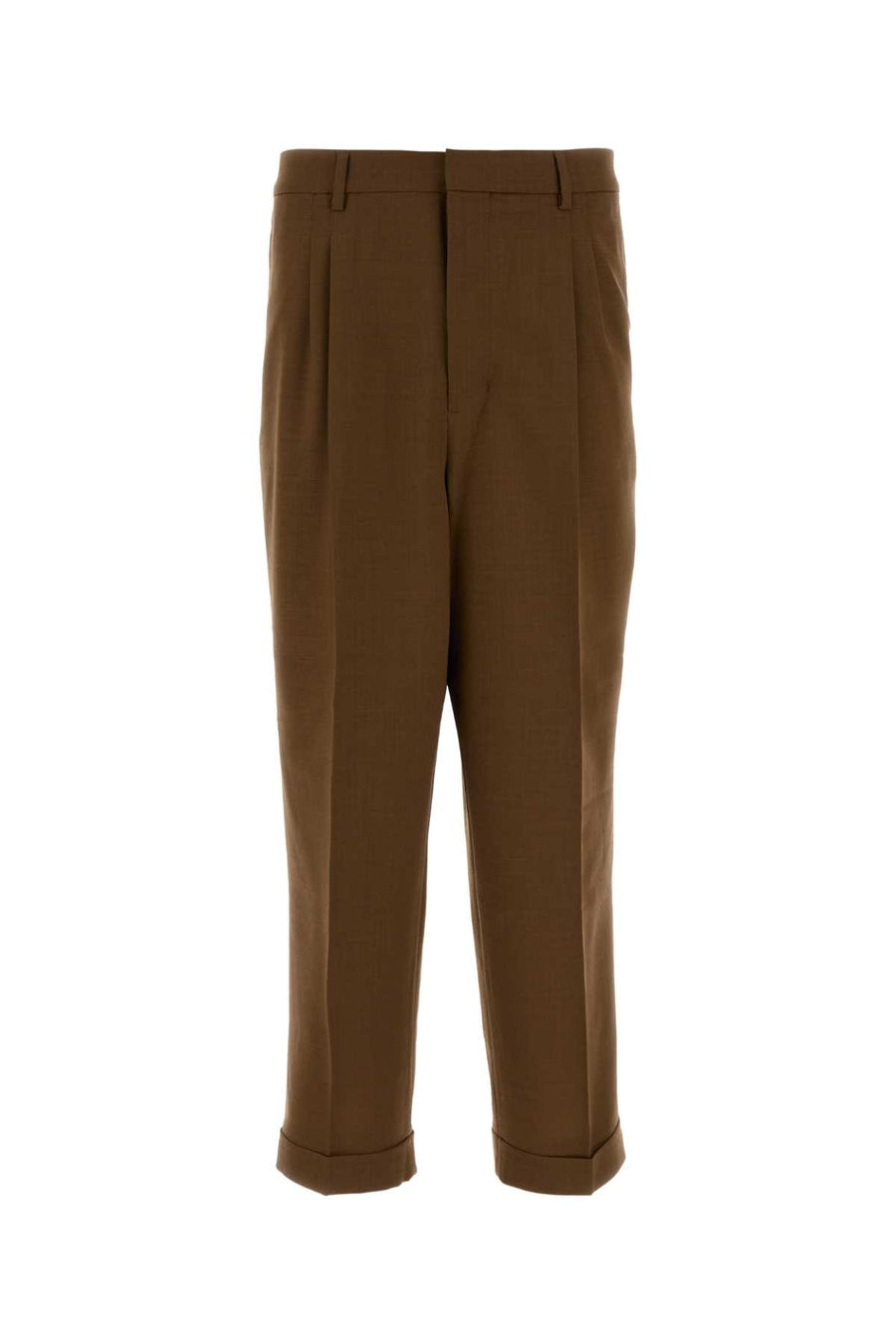 AMI Paris Carrot 100% Virgin wool trousers in brown