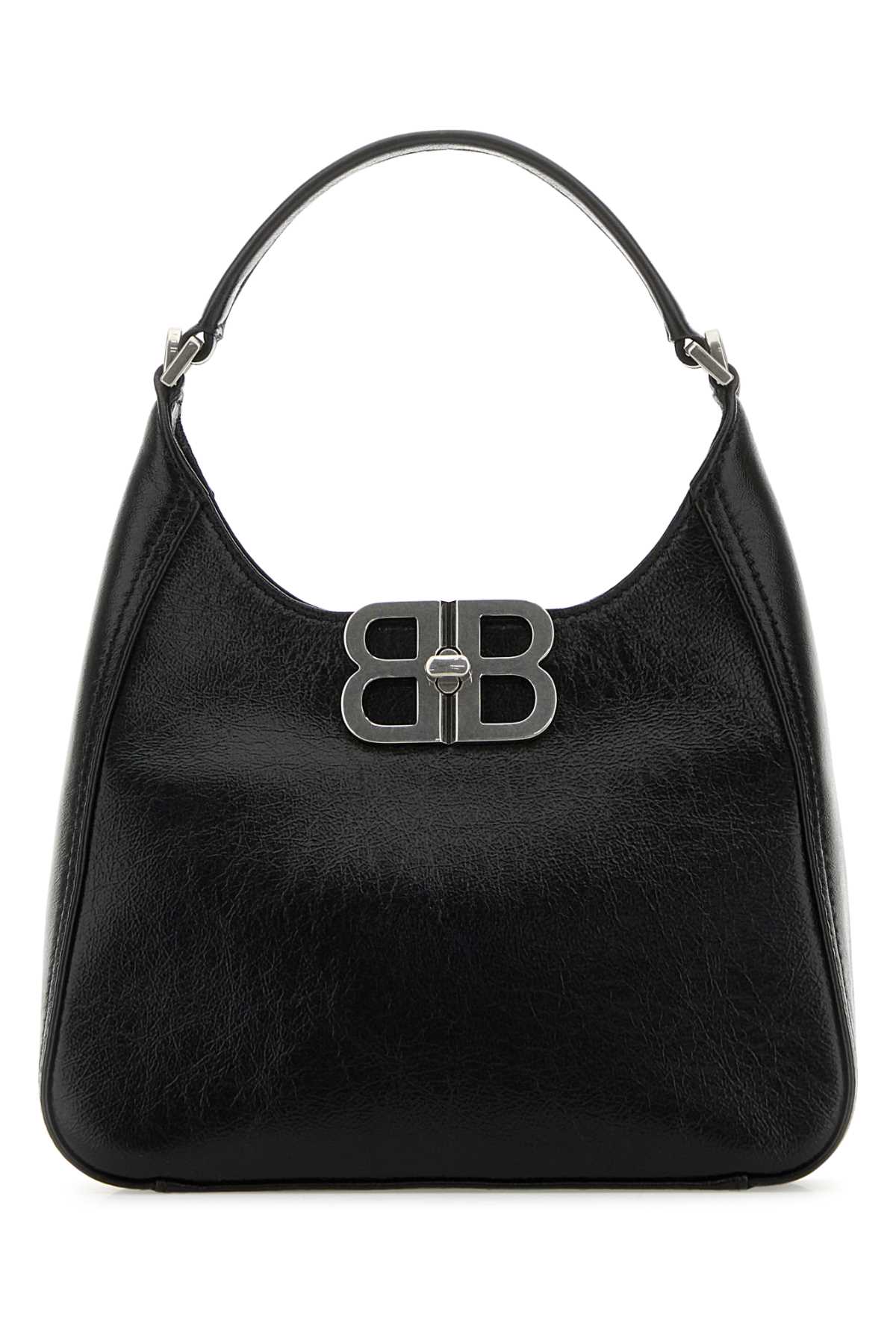 Black Leather Bb Soft Handbag Borse A Mano