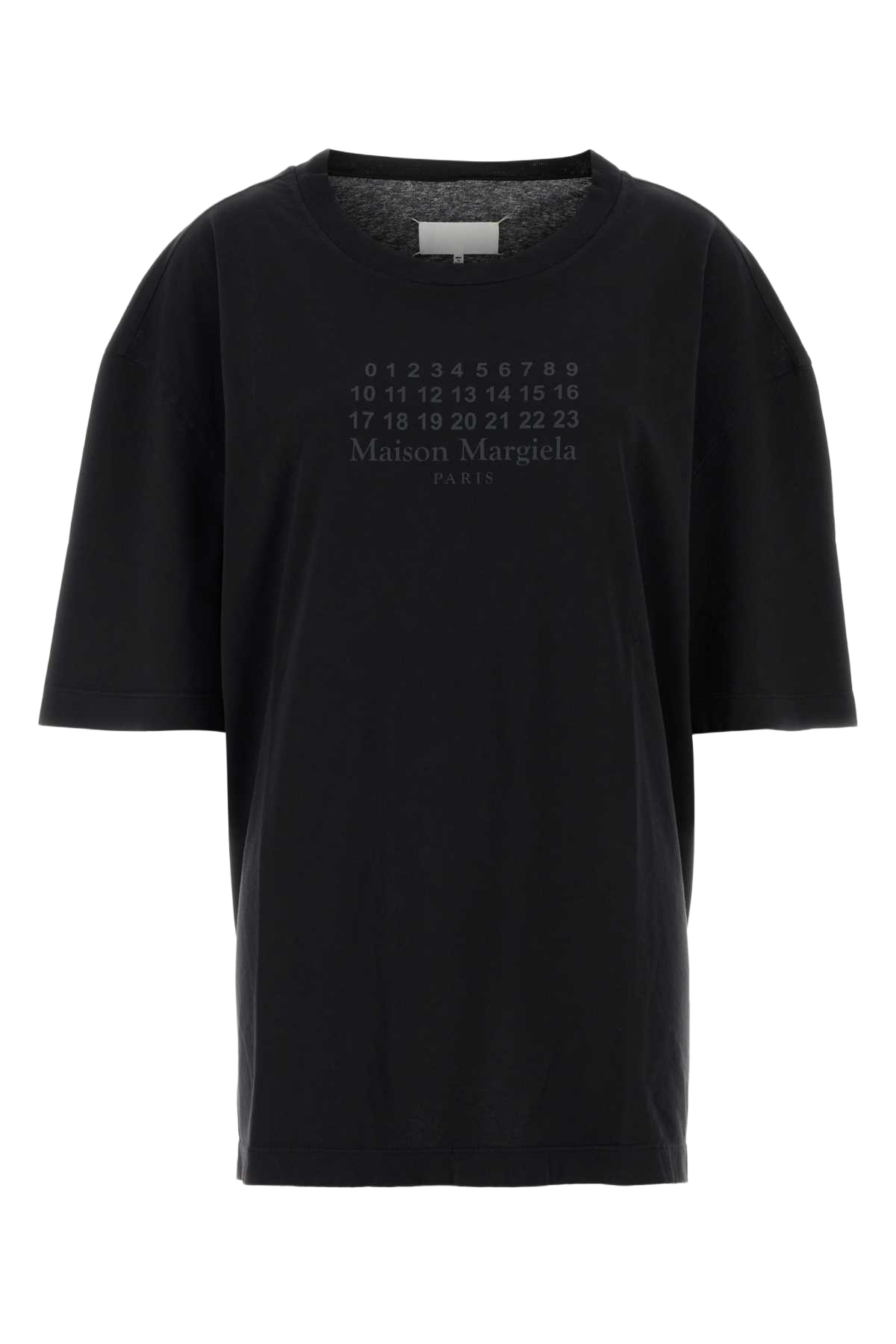 Black Cotton Oversize T-Shirt Washedblack Tessuto Primario: Cotone