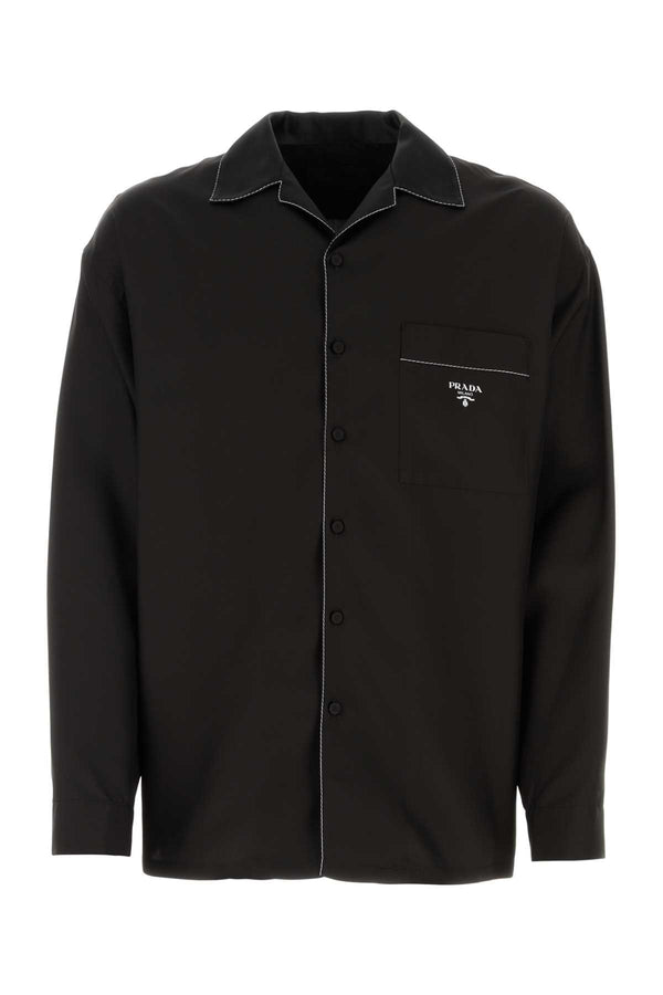 Prada 100% Silk shirt in black