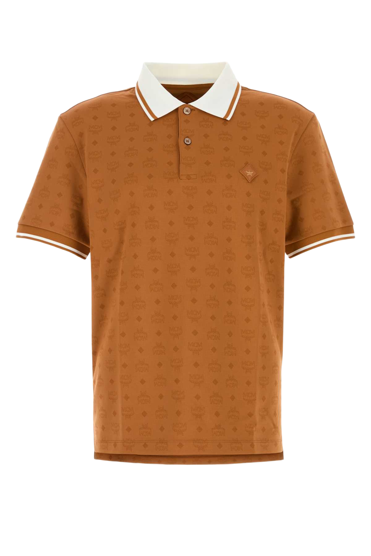 Orange Piquet Polo Shirt Cognac Exterior: Nylon Cotton Short