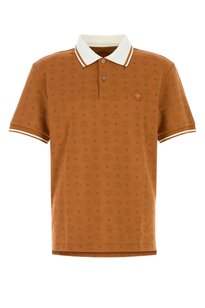 Orange Piquet Polo Shirt Cognac Exterior: Nylon Cotton Short