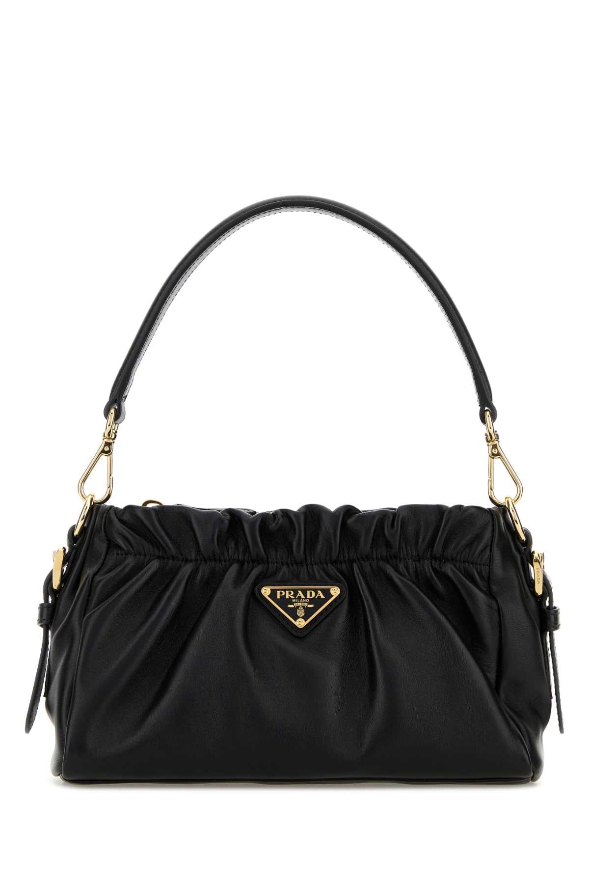 Black Nappa Leather Handbag Nero Borse A Mano
