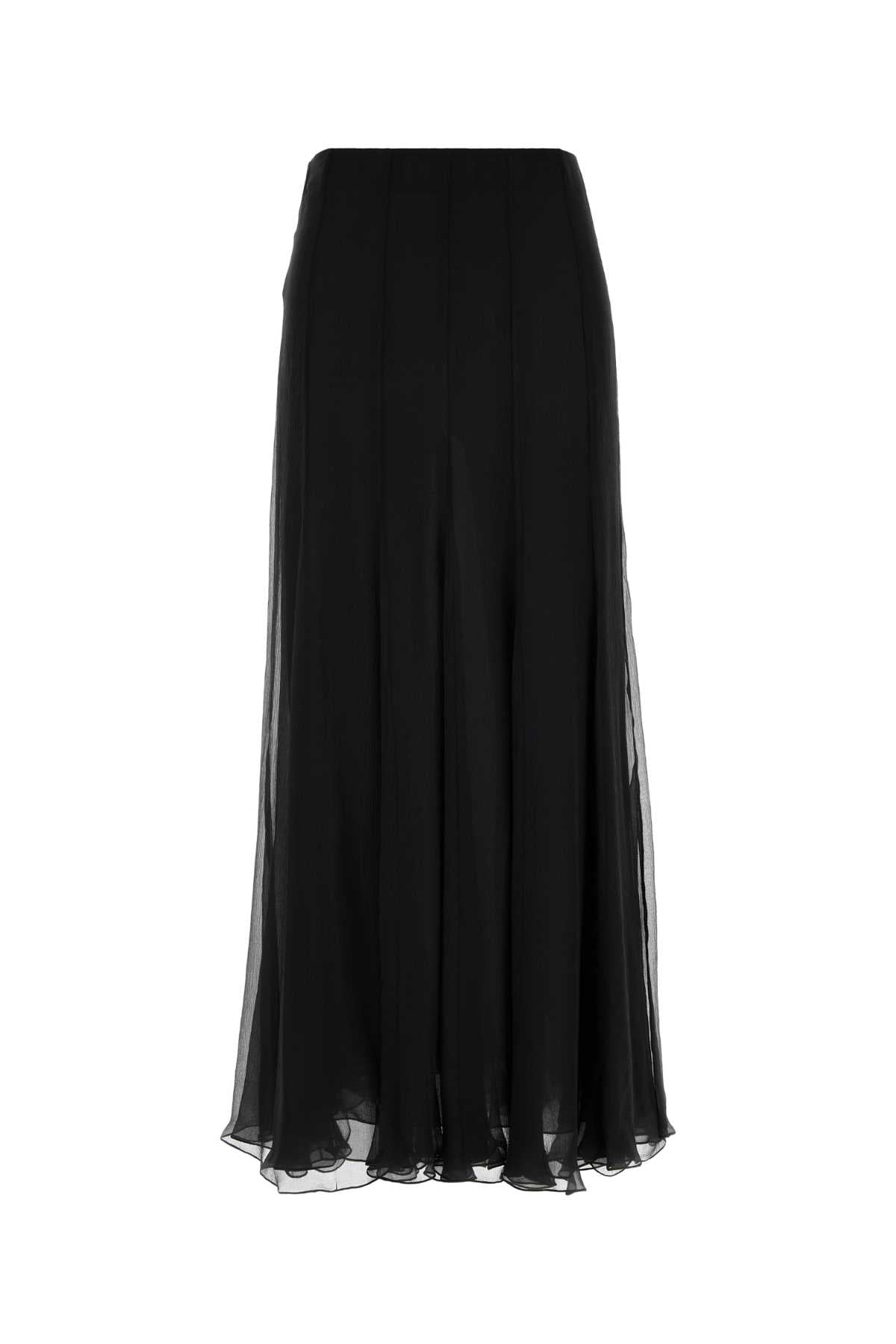 Black Chiffon Skirt Gonne