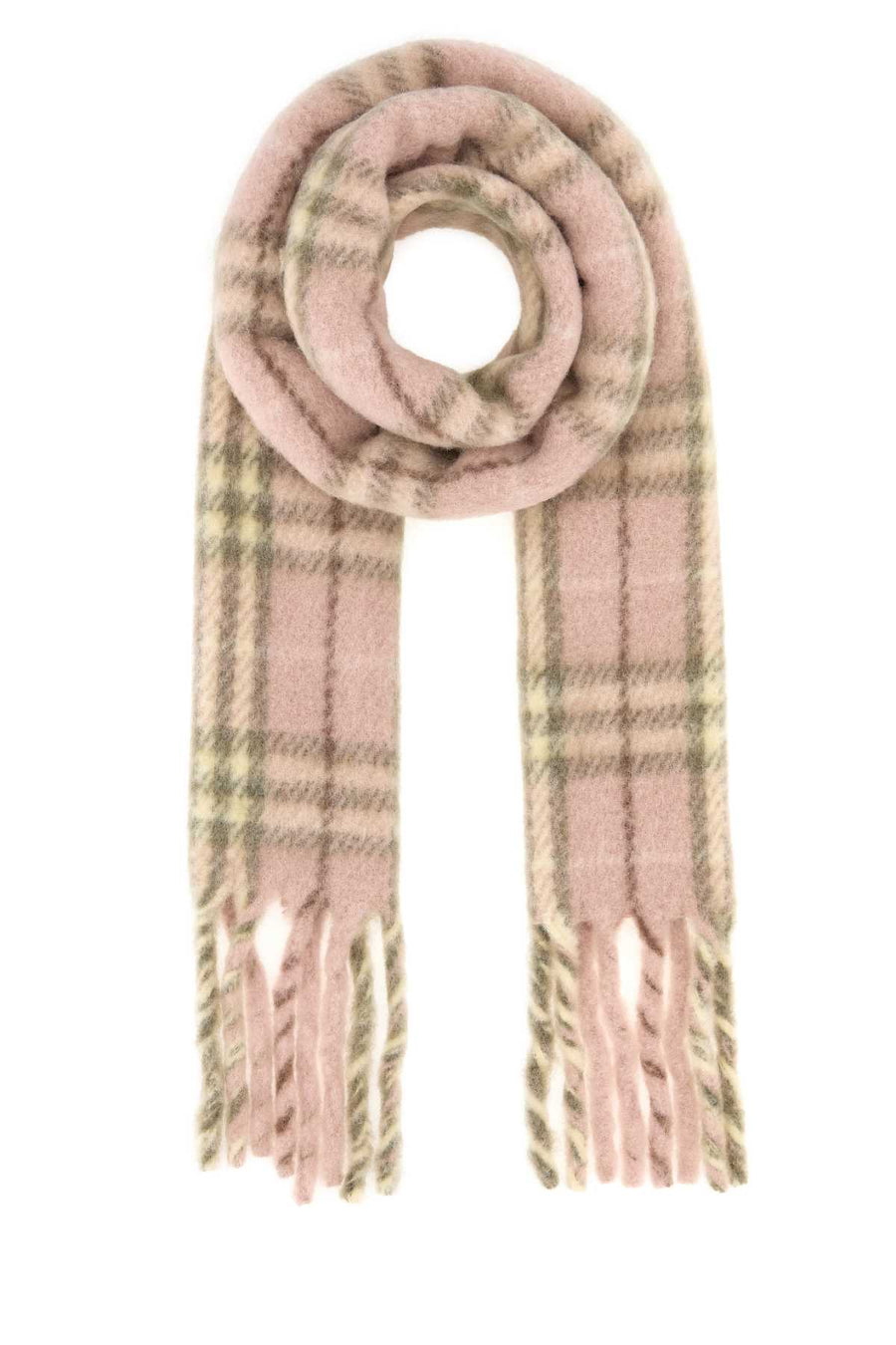 Burberry Check 52% Alpaca 27% Wool 21% Nylon scarf in pink