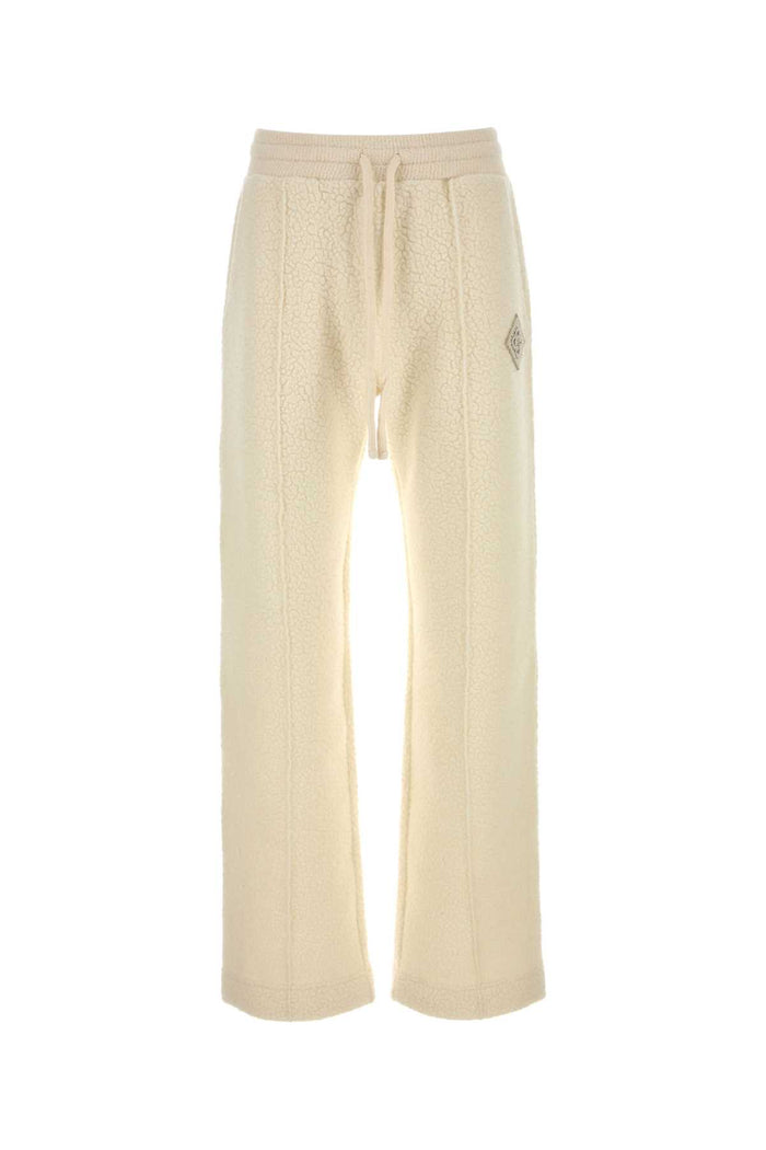 Ivory Teddy Joggers Offwhite Pantaloni