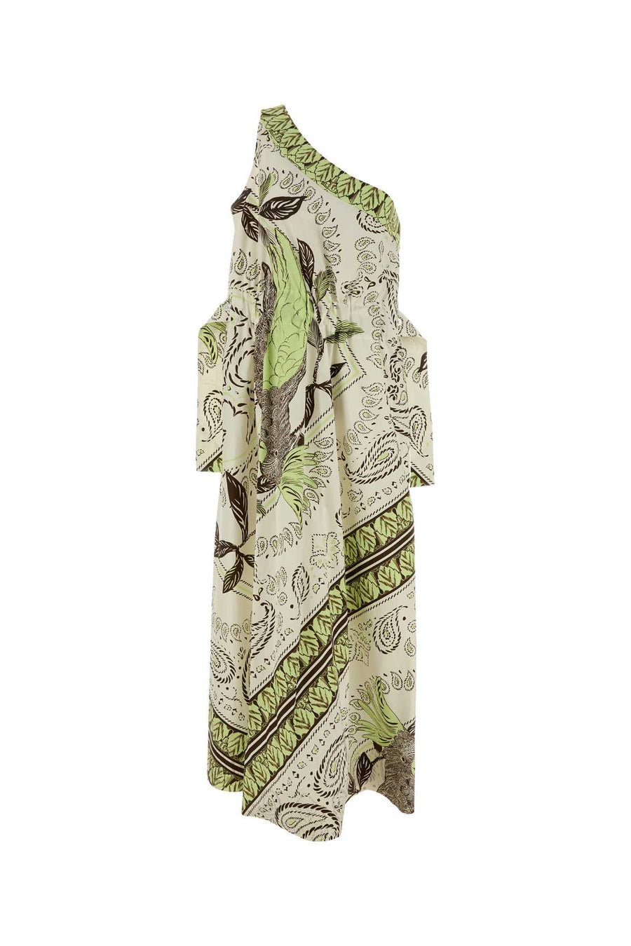 Tory Burch Belted 96% Cotton dress in green