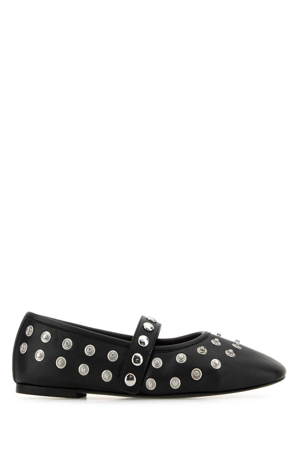 Stella McCartney Exterior: 100% Vegan leather; Interior: 100% Fabric; Sole: Vegan leather flat in black
