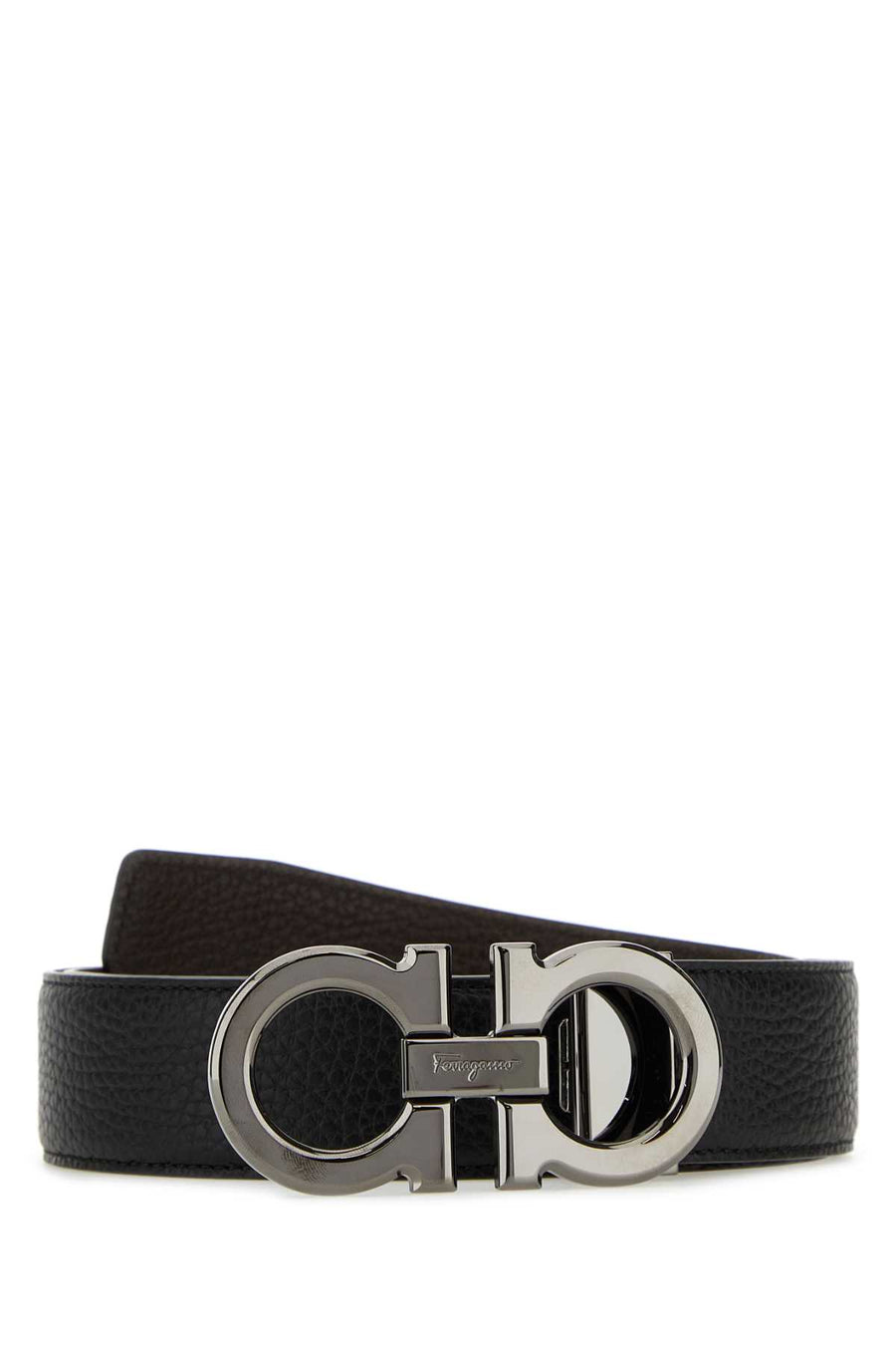 Ferragamo 100% calf leather belt in black